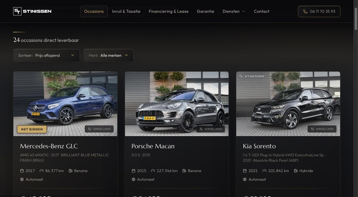 Overzicht occasions Stinissen Auto's